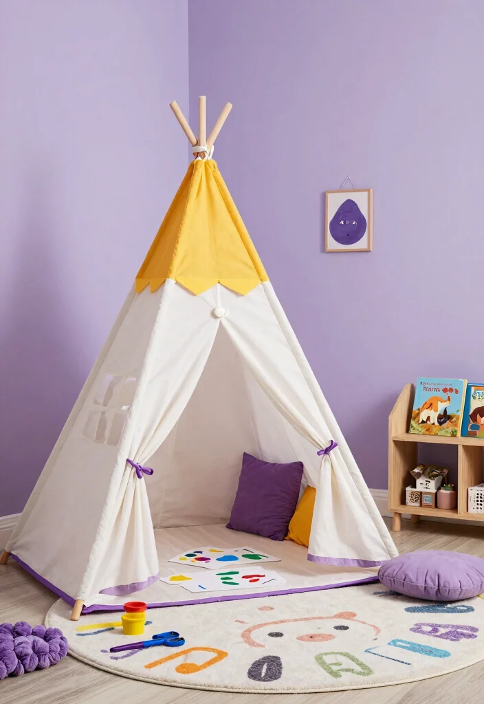 16 Toddler Girl Purple Bedroom Ideas With Magical Charm - 11. Creative Play Zones