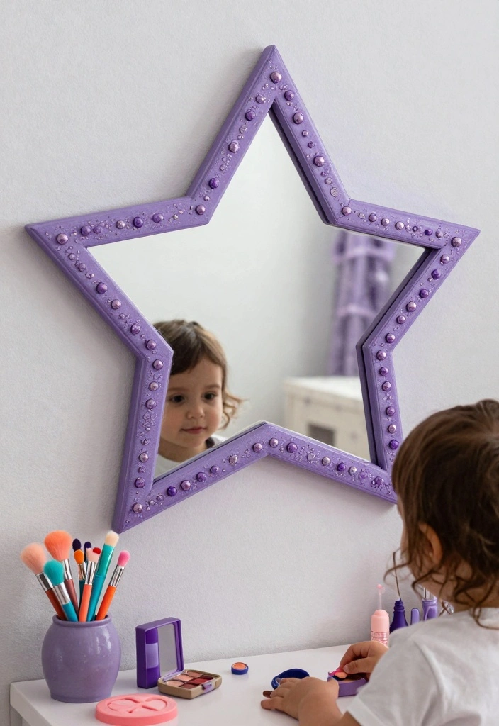 16 Toddler Girl Purple Bedroom Ideas With Magical Charm - 12. Enchanted Mirrors
