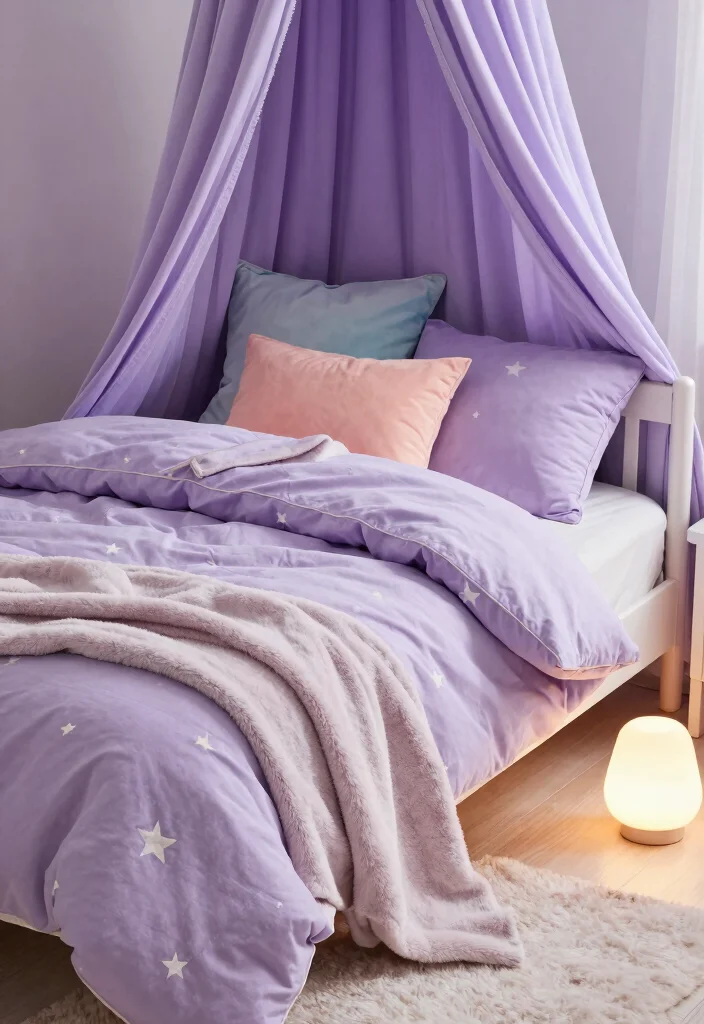 16 Toddler Girl Purple Bedroom Ideas With Magical Charm - 2. Lavender-Themed Bedding Sets