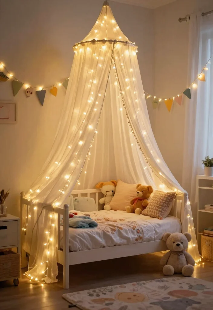 16 Toddler Girl Purple Bedroom Ideas With Magical Charm - 3. Charming Fairy Lights