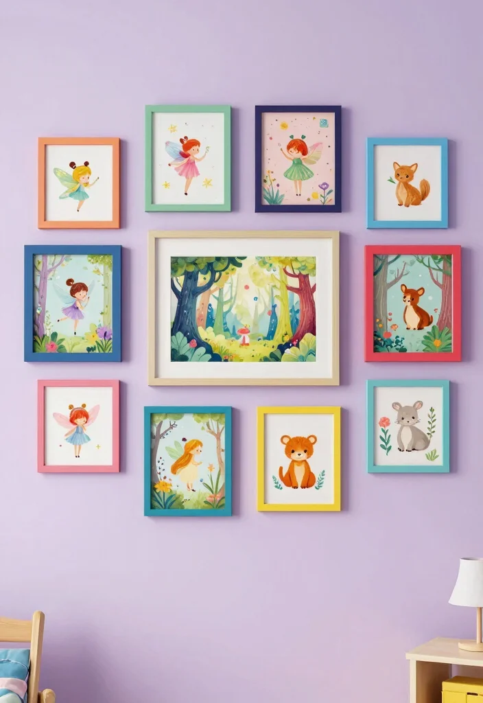 16 Toddler Girl Purple Bedroom Ideas With Magical Charm - 5. Whimsical Wall Art