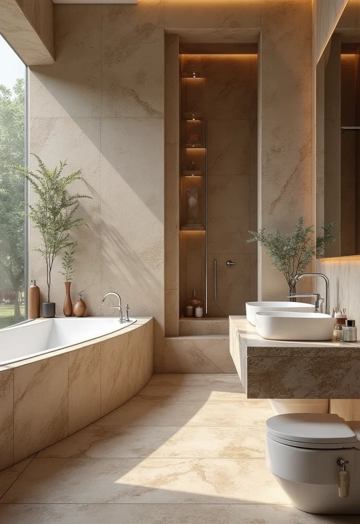 16 Toilet Decor Ideas to Refresh Your Bathroom - 12. Natural Stone Accents