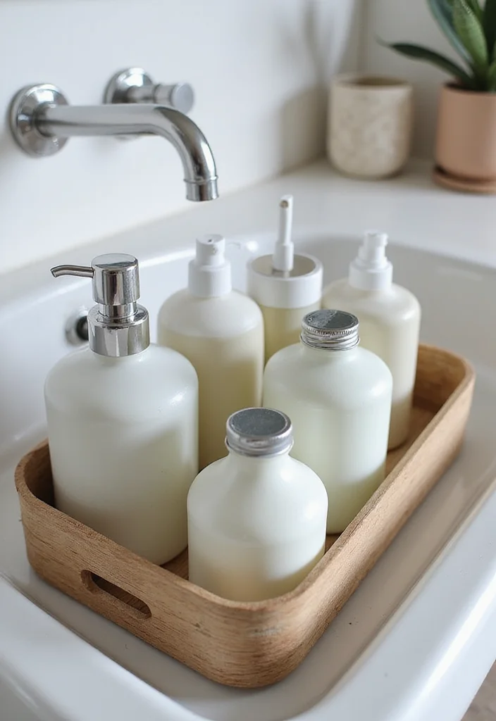 16 Under Sink Bathroom Storage Ideas That Save Space - 13. Eco-Friendly Cleaning Supply Caddy