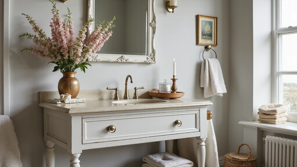16 Vintage Bathroom Console Table Styling Ideas