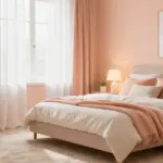 17 Peach Colour Modern Bedroom Ideas With Fresh Warm Style