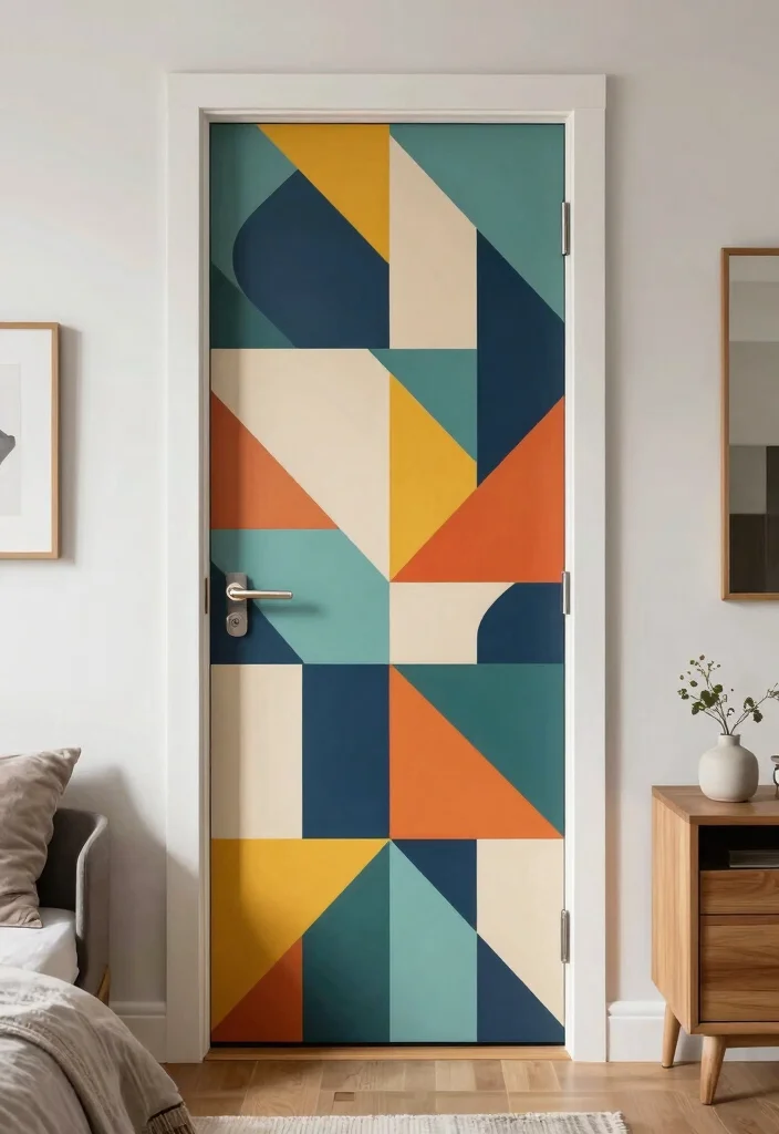 17 Unique Bedroom Closet Door Ideas That Stand Out - 11. Geometric Pattern Doors