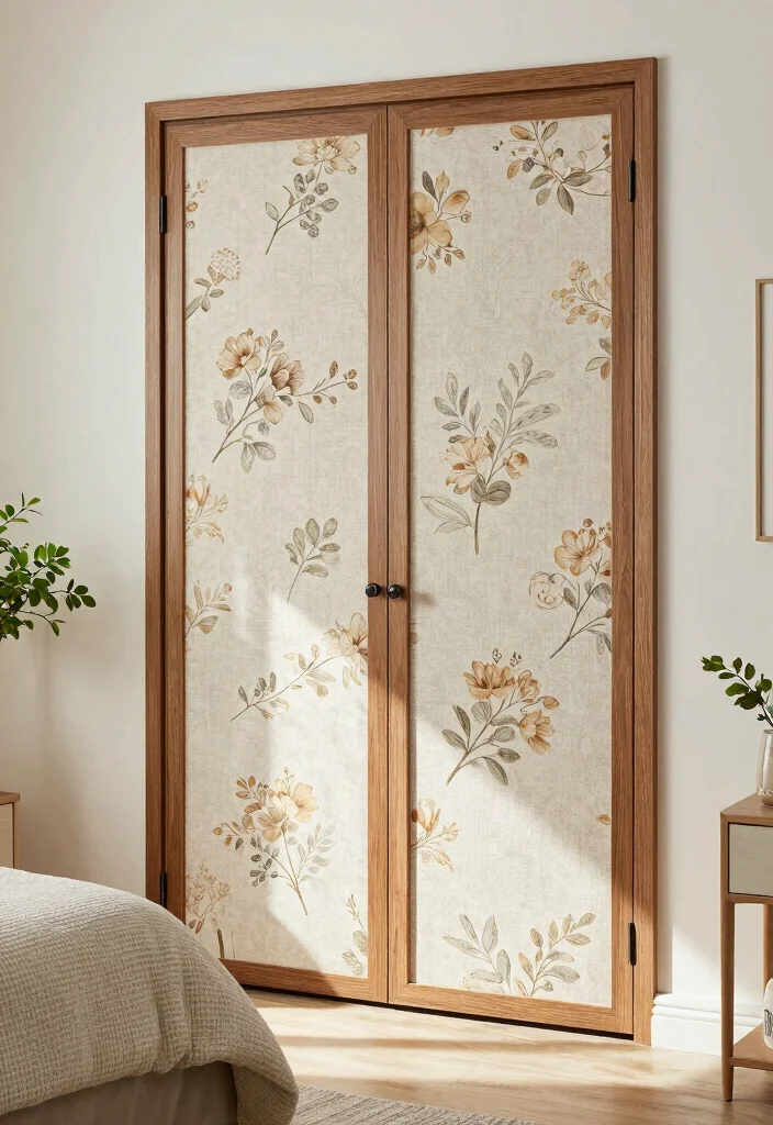 17 Unique Bedroom Closet Door Ideas That Stand Out - 3. Fabric Panel Doors