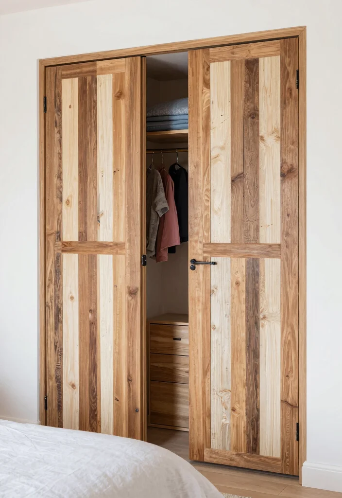 17 Unique Bedroom Closet Door Ideas That Stand Out - 7. Folding Doors with a Twist
