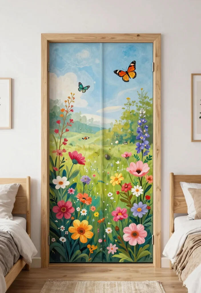 17 Unique Bedroom Closet Door Ideas That Stand Out - 8. Artistic Mural Doors