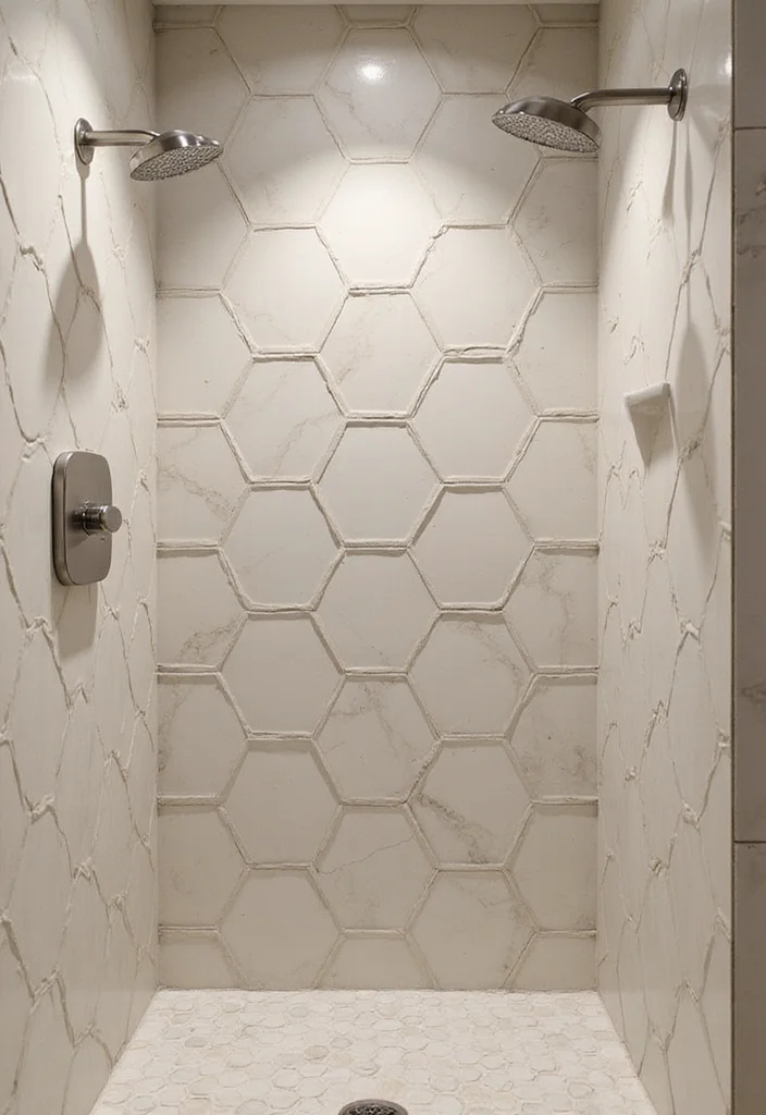 18 Bathroom Tile Ideas for Showers - 1. Geometric Glory
