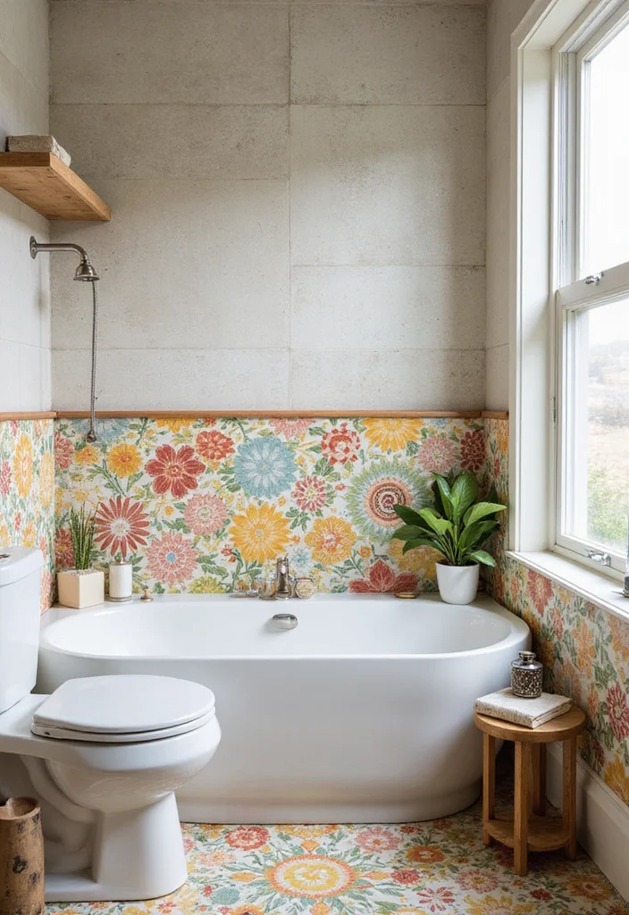 18 Bathroom Tile Ideas for Showers - 17. Seasonal Accents