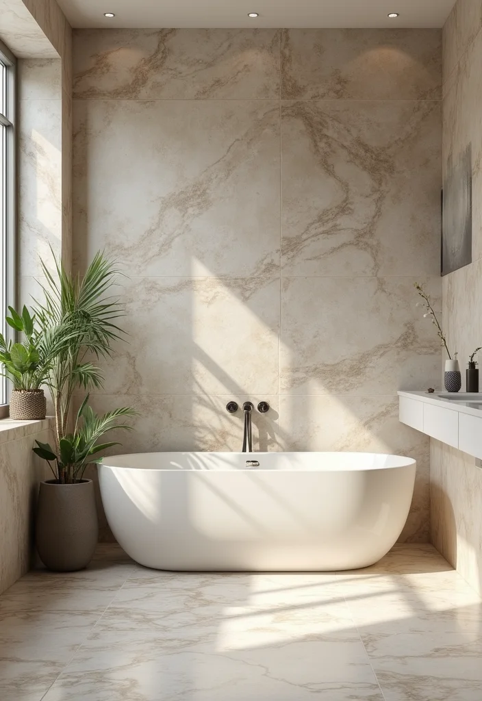 18 Bathroom Tile Ideas for Showers - 5. Natural Stone Elegance