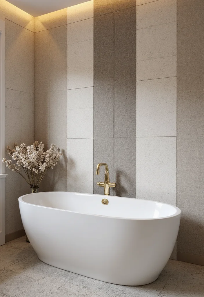 18 Bathroom Wall Ideas to Refresh Any Space - 8. Fabric Wall Panels