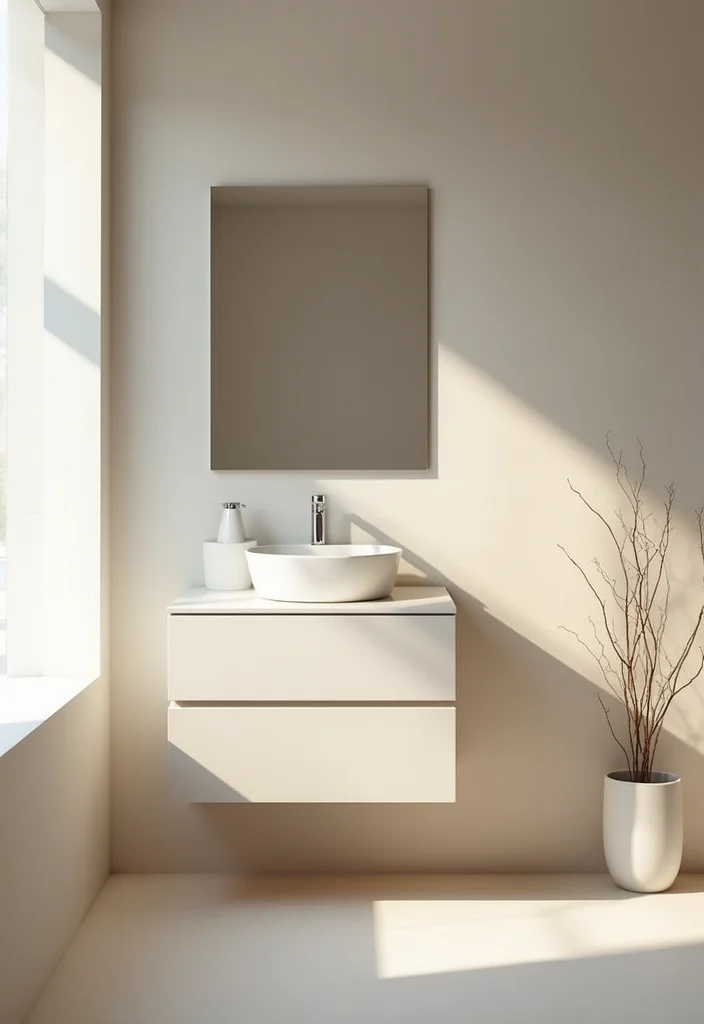 18 Modern Bathroom Vanity Ideas for Sleek Spaces - 3. Minimalist Vanity Styles for Clean Lines