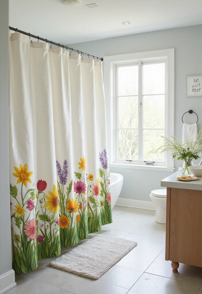 18 Shower Curtain Decor Ideas for Stylish Bathrooms - 17. Seasonal Themes