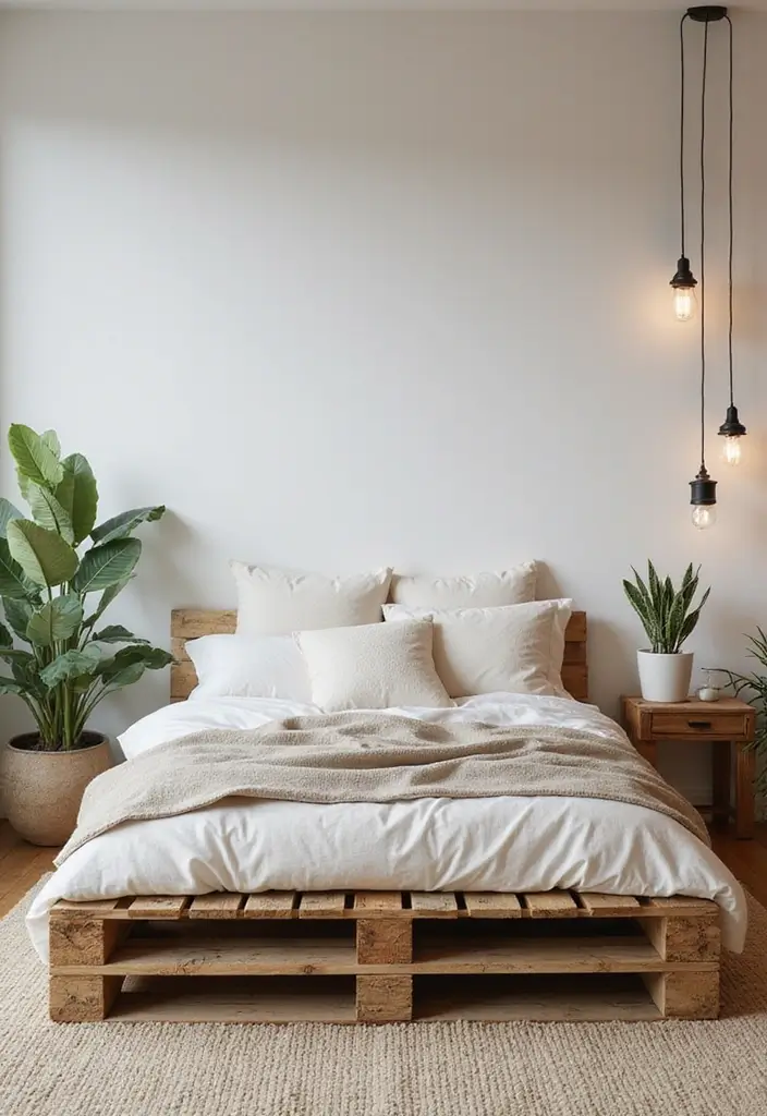 25 A-Frame Bedroom Ideas That Bring Cozy Cabin Vibes Indoors - 1. Minimalist Wooden Palettes