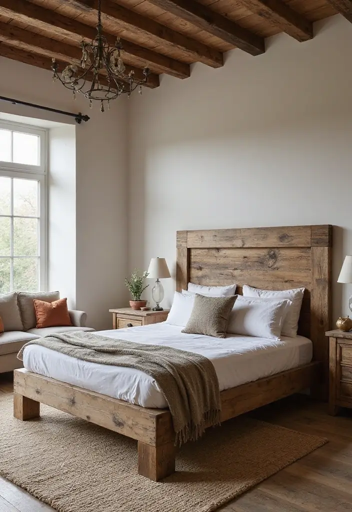 25 A-Frame Bedroom Ideas That Bring Cozy Cabin Vibes Indoors - 14. Rustic Bed Frame Designs