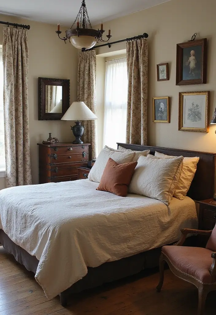 25 A-Frame Bedroom Ideas That Bring Cozy Cabin Vibes Indoors - 16. Vintage Finds and Decor