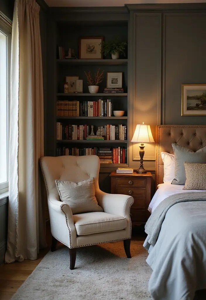 25 A-Frame Bedroom Ideas That Bring Cozy Cabin Vibes Indoors - 18. Cozy Reading Nook