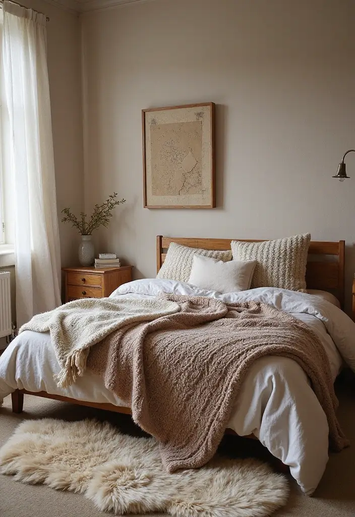 25 A-Frame Bedroom Ideas That Bring Cozy Cabin Vibes Indoors - 2. Cozy Textured Fabrics