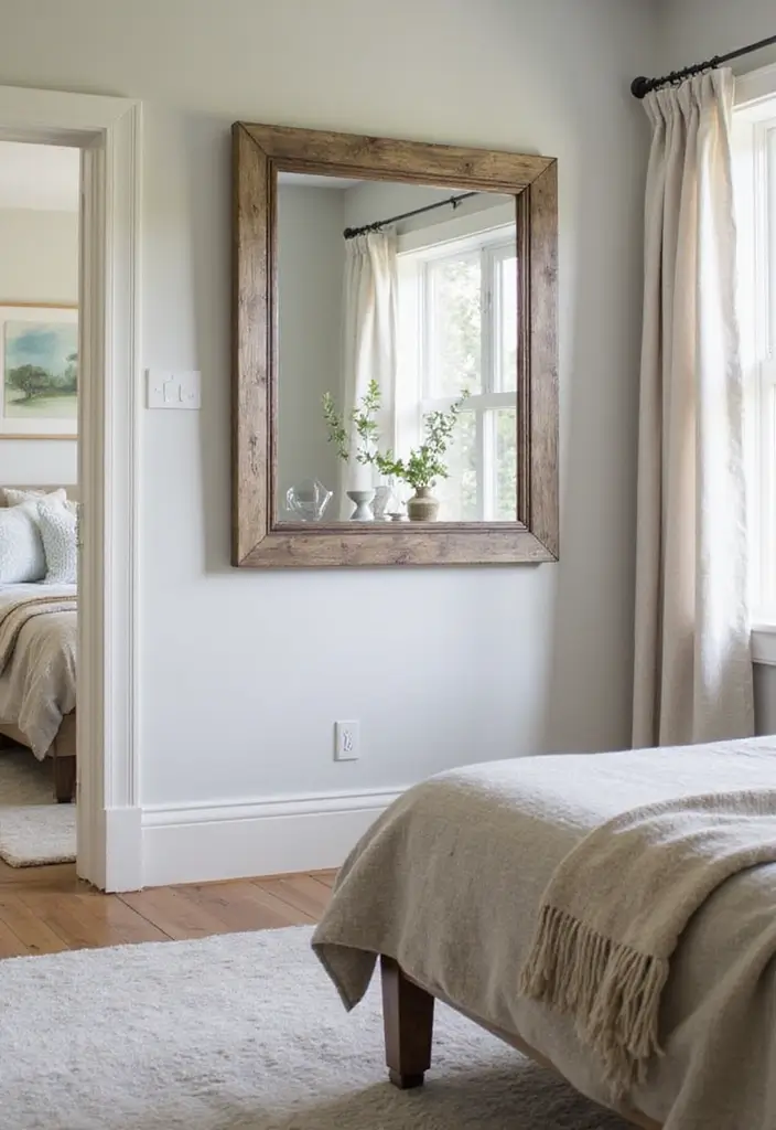 25 A-Frame Bedroom Ideas That Bring Cozy Cabin Vibes Indoors - 22. Smart Use of Mirrors