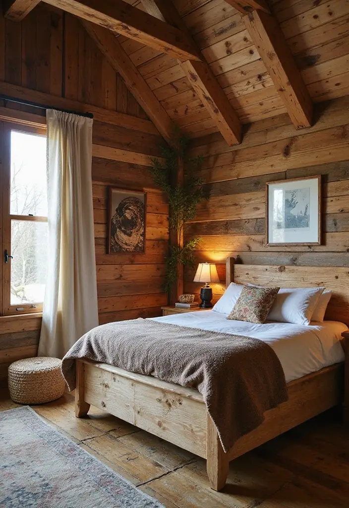 25 A-Frame Bedroom Ideas That Bring Cozy Cabin Vibes Indoors - 8. Sustainable Cabin-Style Furnishings