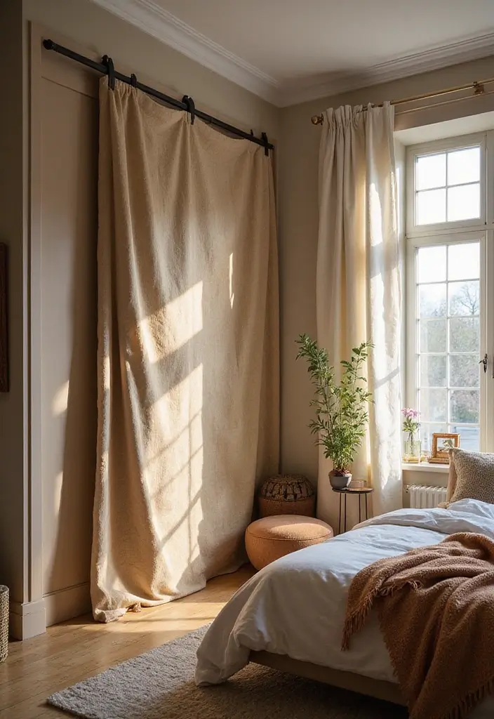 25 Bedroom Closet Door Ideas That Combine Function and Flair - 14. Fabric Covered Doors