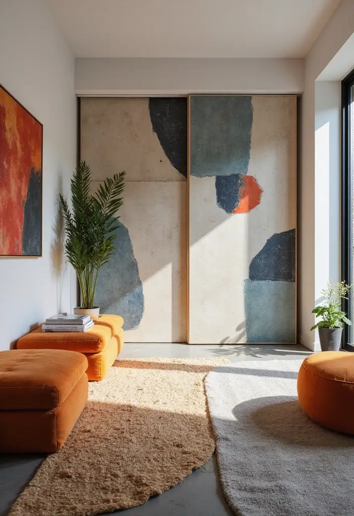 25 Bedroom Closet Door Ideas That Combine Function and Flair - 17. Geometric Patterns