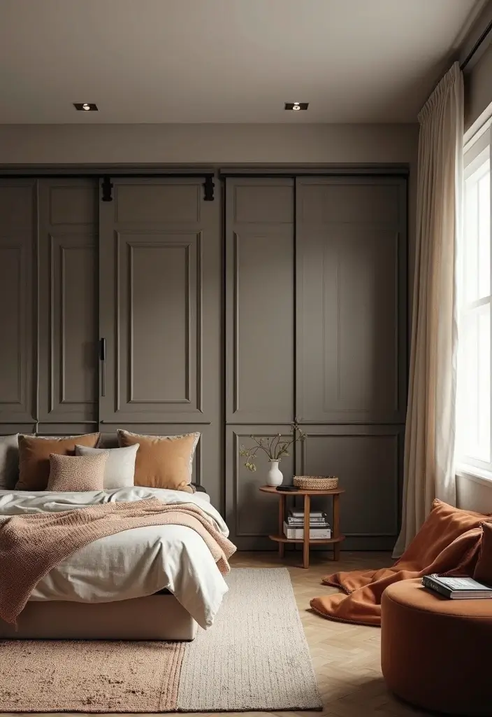 25 Bedroom Closet Door Ideas That Combine Function and Flair - 6. Industrial Metal Frames