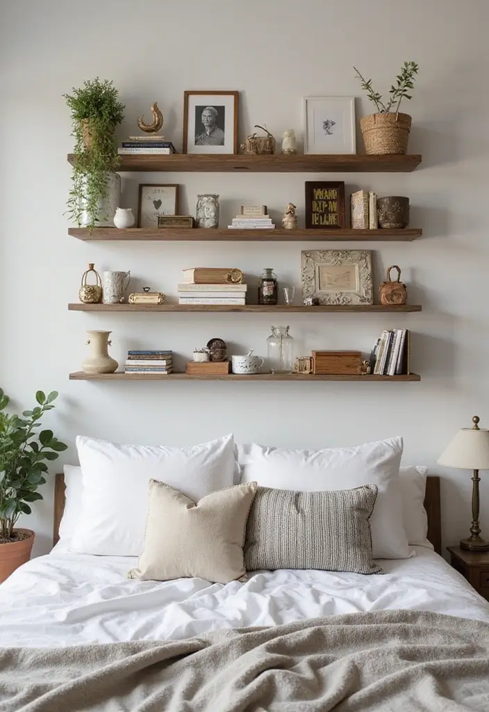 25 Bedroom Decoration Ideas for Couples That Feel Luxurious Yet Cozy - Cozy Wall Shelves