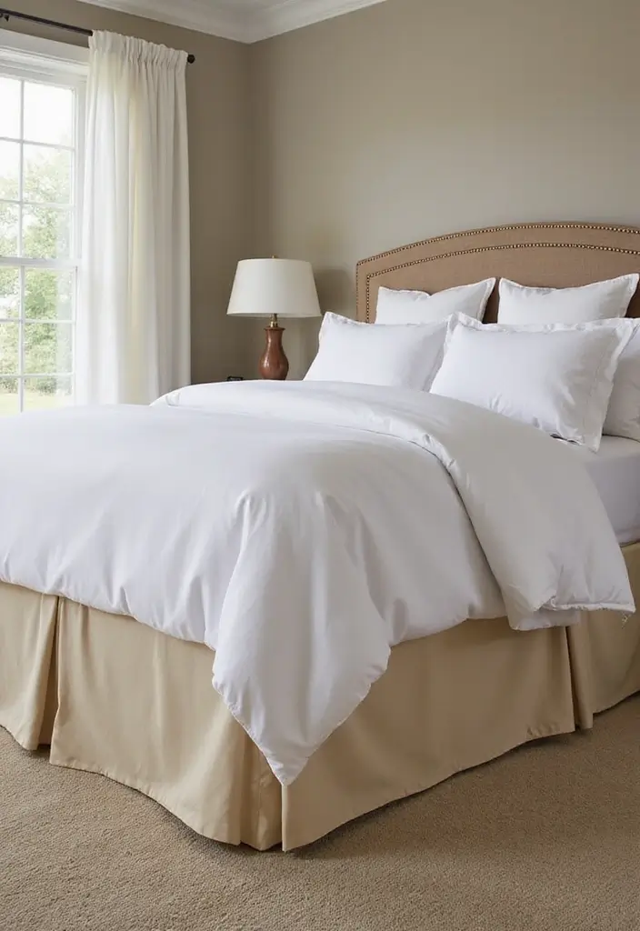 25 Bedroom Decoration Ideas for Couples That Feel Luxurious Yet Cozy - Elegant Bed Skirts