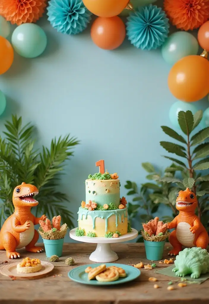 25 Boys Dinosaur Bedroom Ideas for a Roaring Good Time - 22. Dinosaur Birthday Party Decor