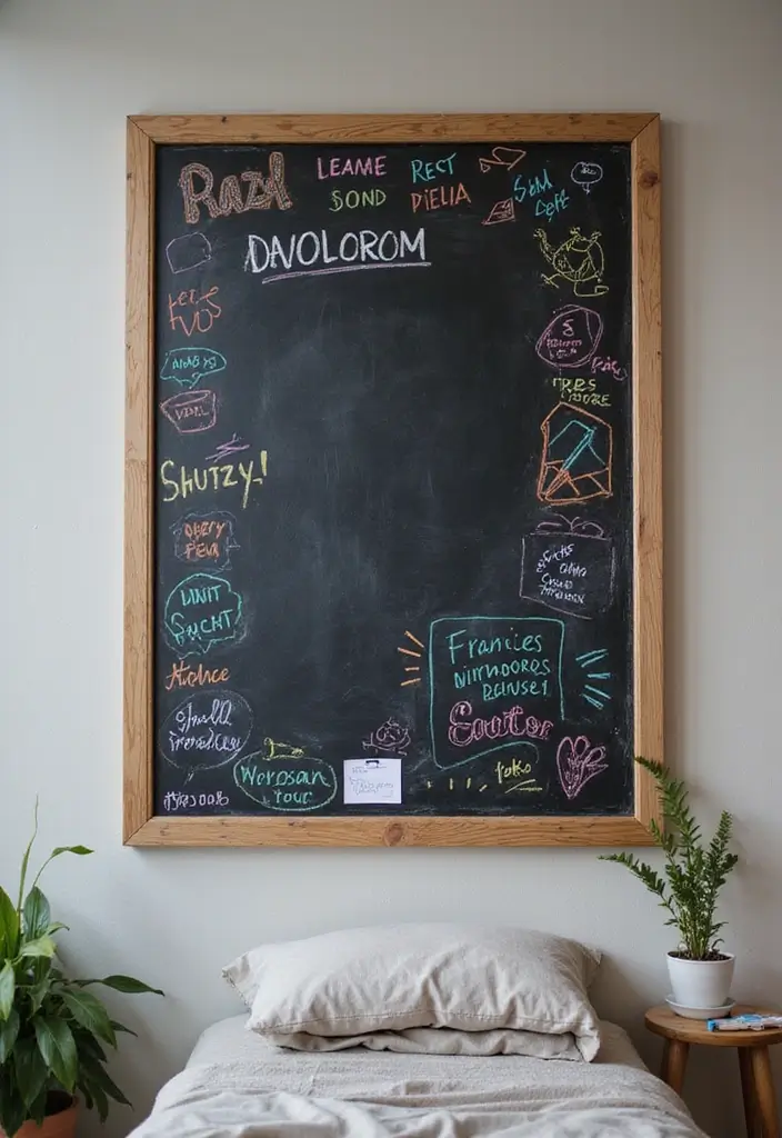 25 Bulletin Board Ideas Bedroom That Keep You Inspired Daily - 11. The DIY Chalkboard
