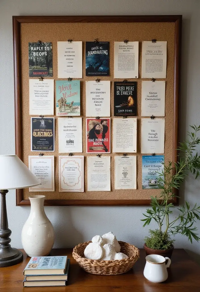 25 Bulletin Board Ideas Bedroom That Keep You Inspired Daily - 22. The Book Lover's Board