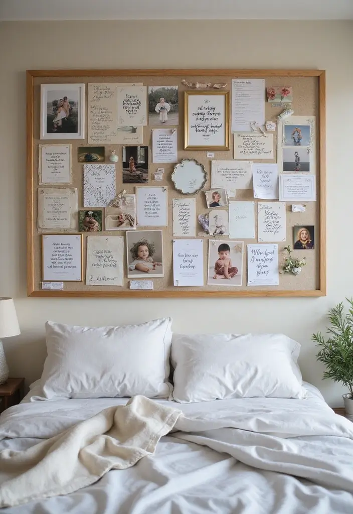 25 Bulletin Board Ideas Bedroom That Keep You Inspired Daily - 25. The Personal Reflection Board
