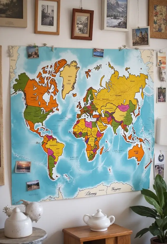 25 Bulletin Board Ideas Bedroom That Keep You Inspired Daily - 3. The Travel Memory Board