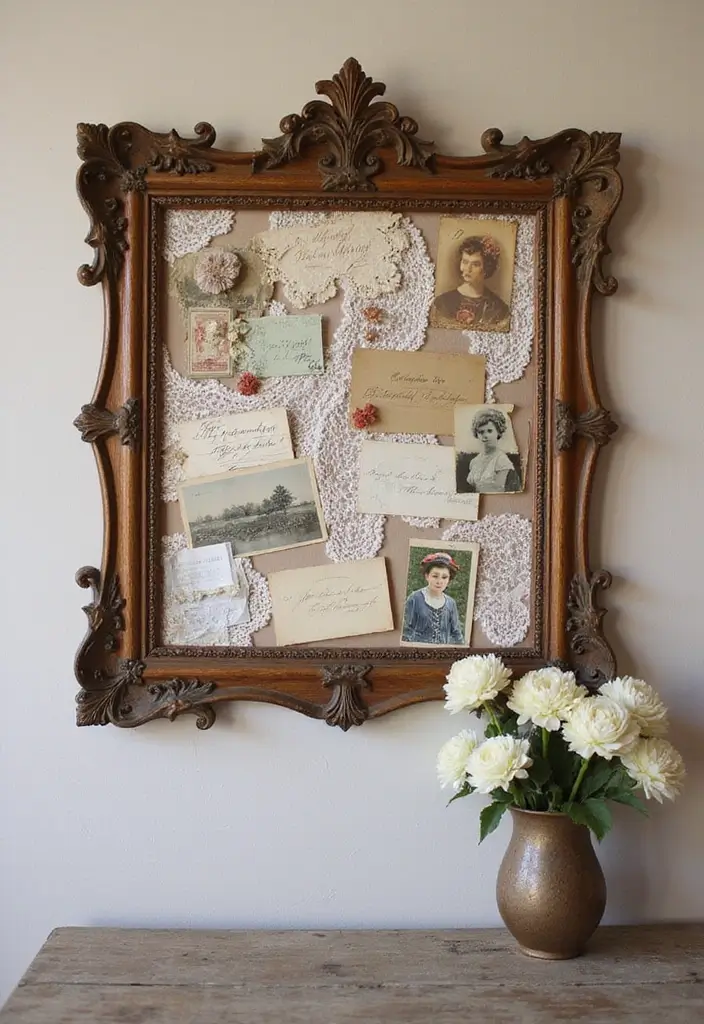 25 Bulletin Board Ideas Bedroom That Keep You Inspired Daily - 4. The Vintage Chic Board