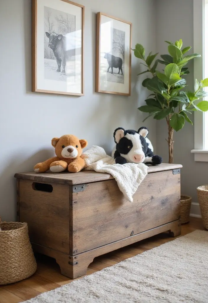 25 Farm Bedroom Ideas for Boys That Bring Country Vibes Indoors - 18. Rustic Toy Storage