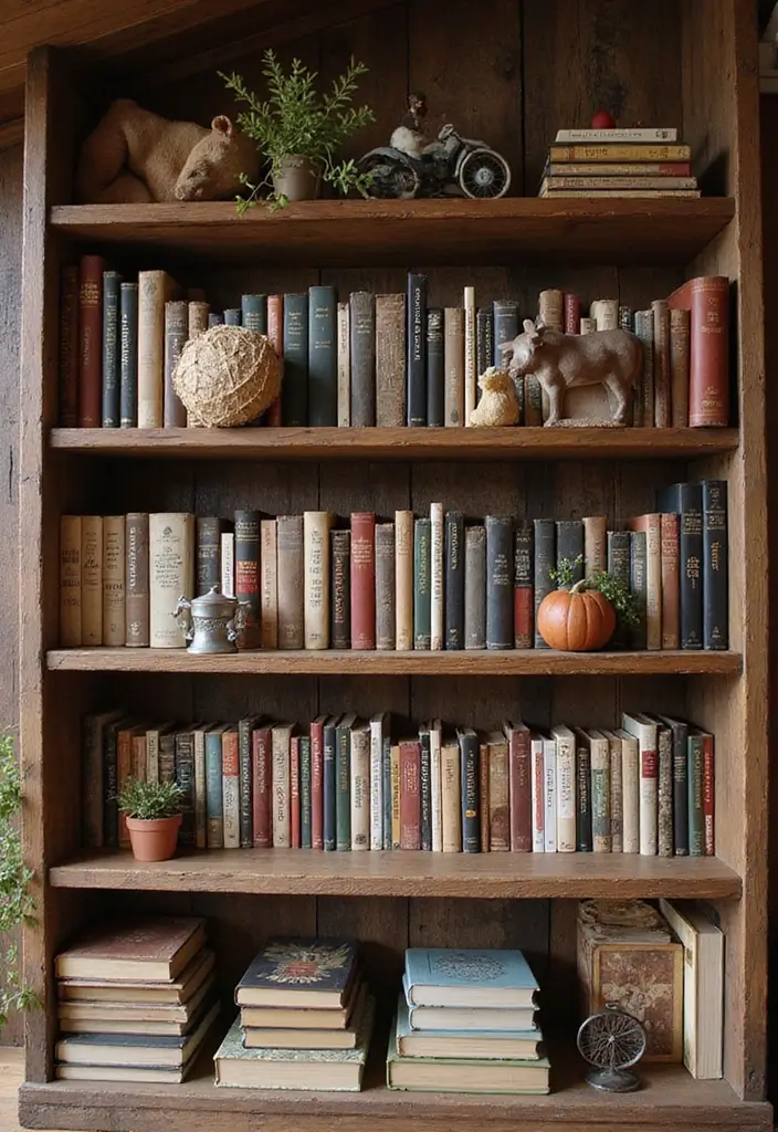 25 Farm Bedroom Ideas for Boys That Bring Country Vibes Indoors - 6. Rustic Bookshelves