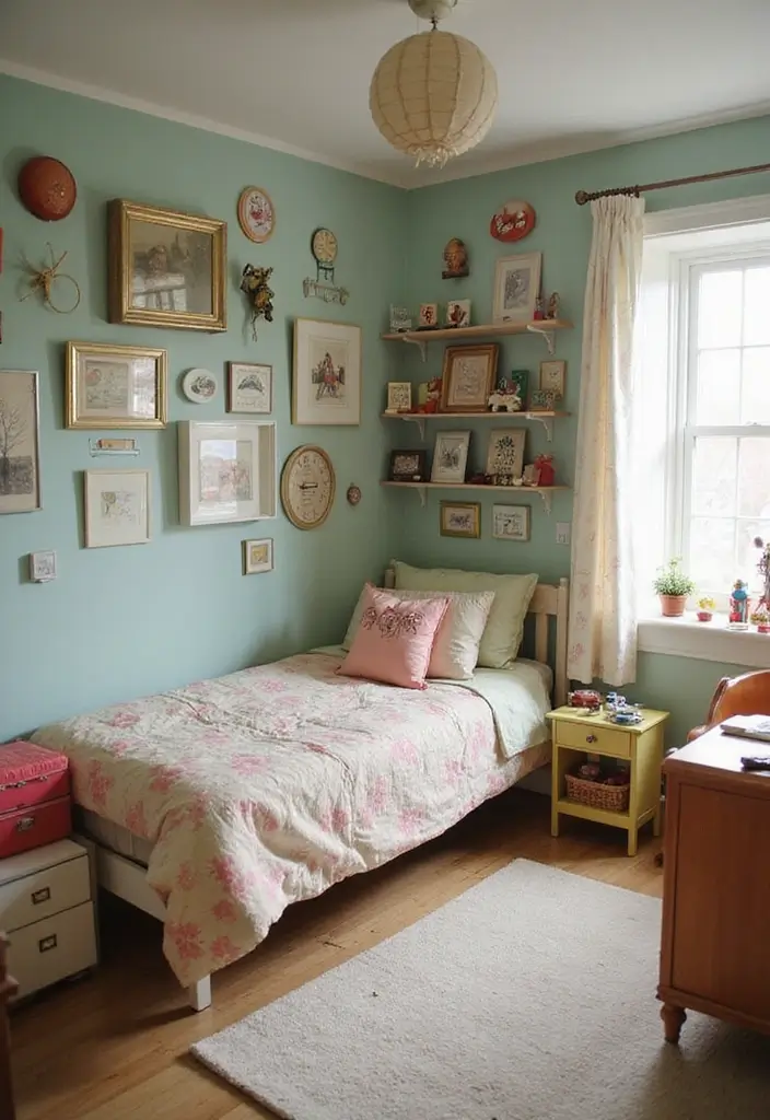 25 Kids Room Ideas for Girls Bedroom That Feel Magical - 13. Vintage Toy Wonderland