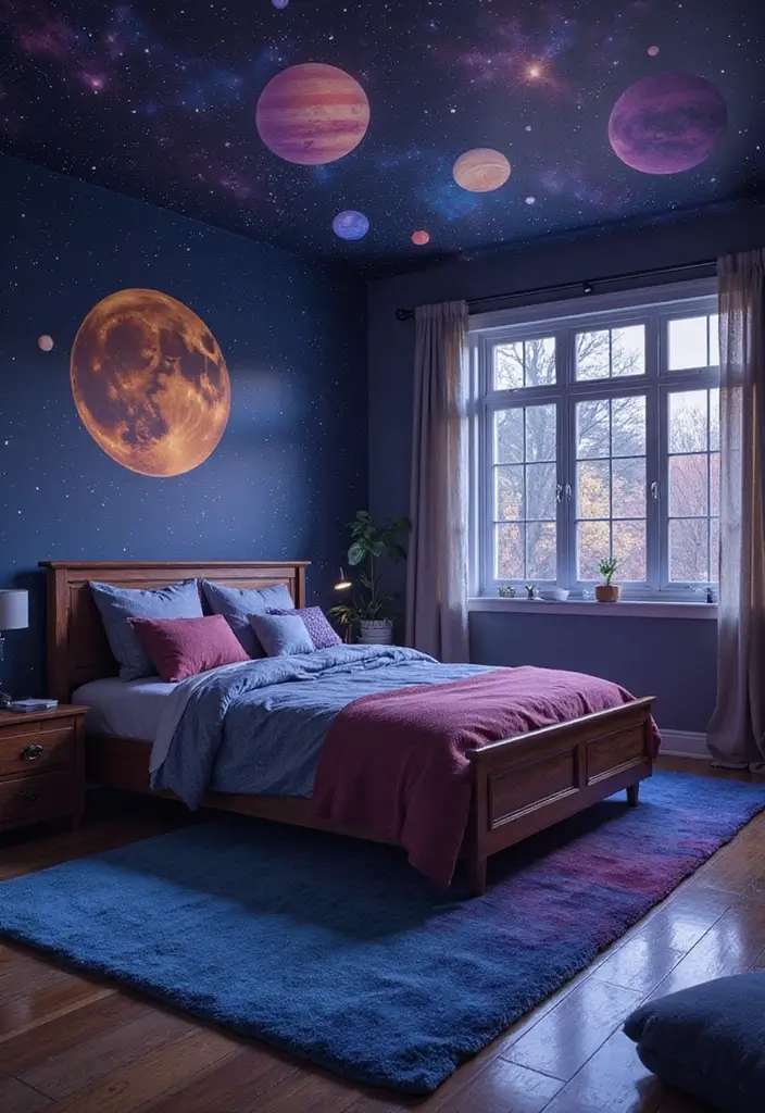 25 Kids Room Ideas for Girls Bedroom That Feel Magical - 15. Magical Space Odyssey