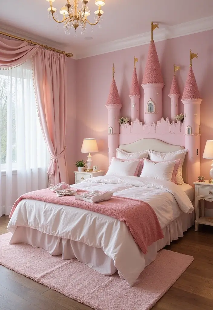 25 Kids Room Ideas for Girls Bedroom That Feel Magical - 21. Magical Fairy-Tale Castle