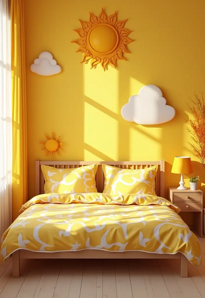 25 Kids Room Ideas for Girls Bedroom That Feel Magical - 23. Cheerful Sunshine Room