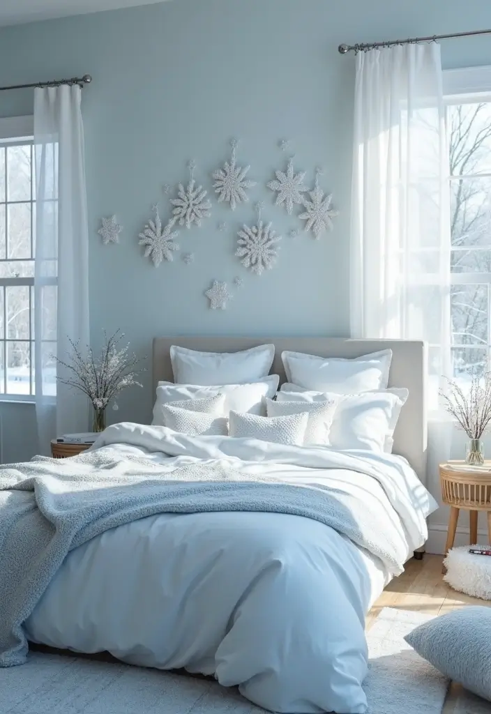 25 Kids Room Ideas for Girls Bedroom That Feel Magical - 24. Cozy Winter Wonderland