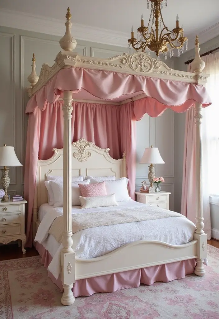 25 Kids Room Ideas for Girls Bedroom That Feel Magical - 5. Vintage Princess Castle