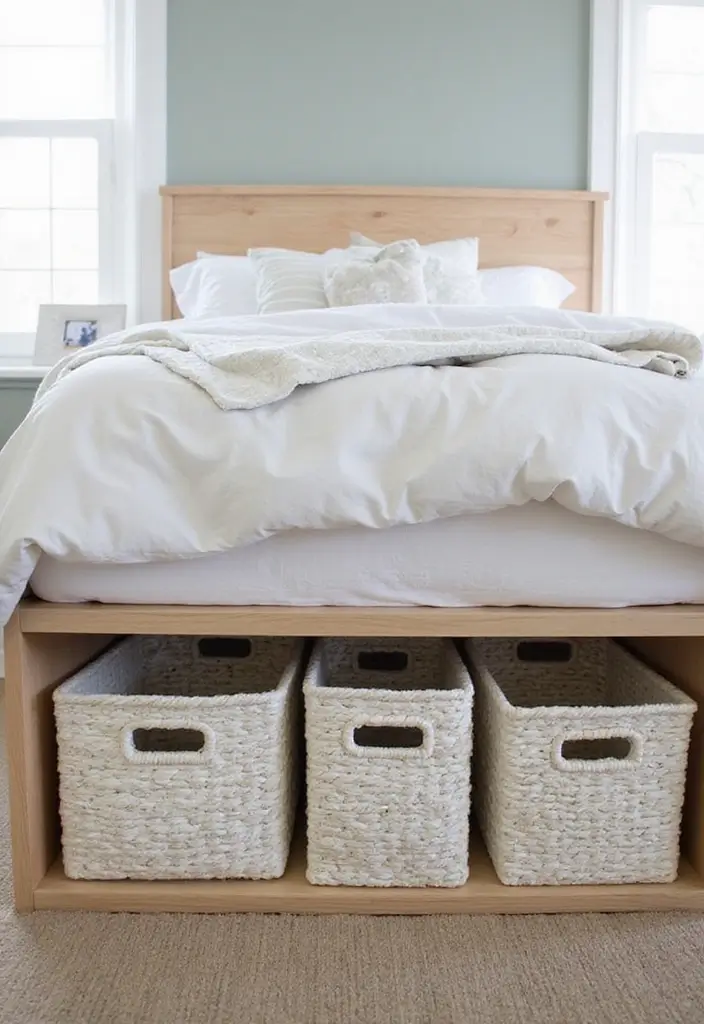 25 Malm Bedroom Ideas White That Feel Simple & Scandinavian - 14. Under-Bed Storage Solutions