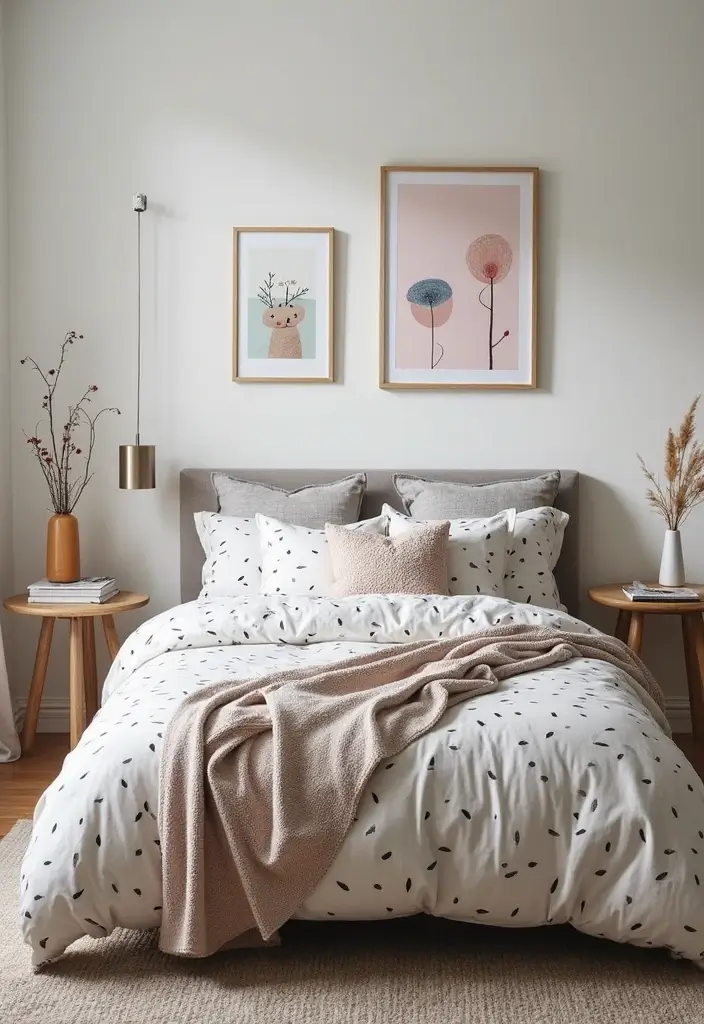 25 Malm Bedroom Ideas White That Feel Simple & Scandinavian - 7. Scandinavian Prints