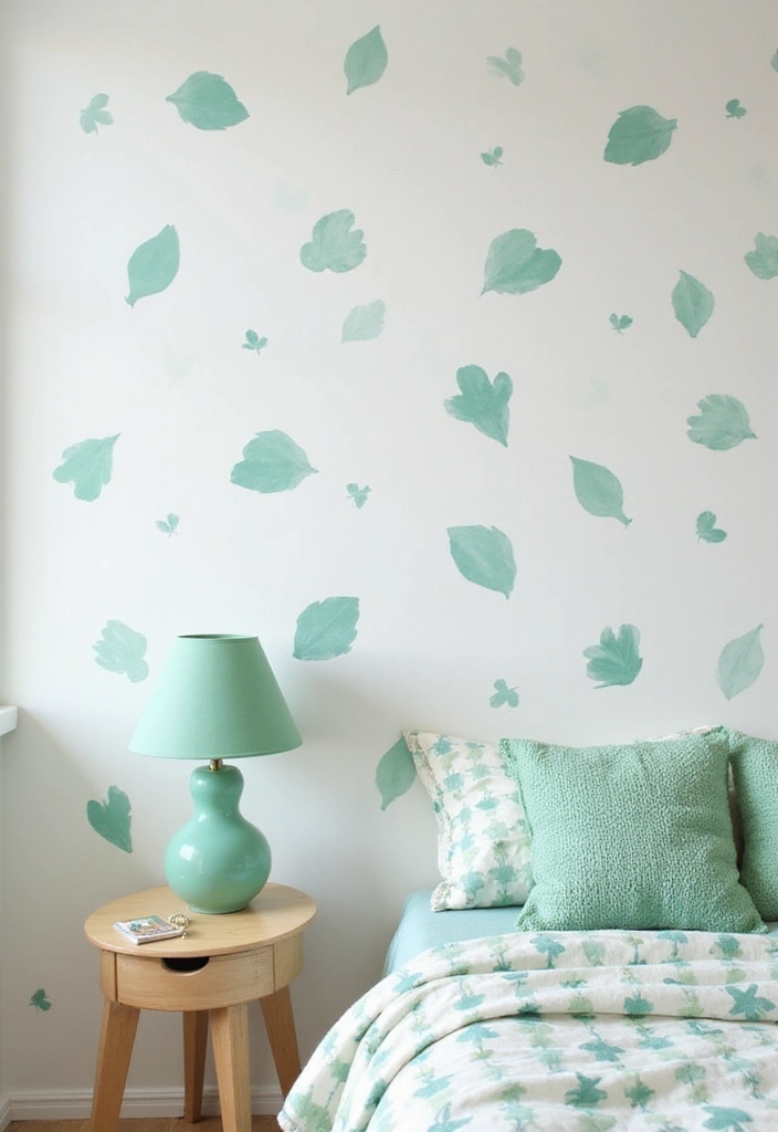 25 Mint Green Bedroom Ideas That Feel Cool & Refreshing - 10. Mint Green Wall Decals