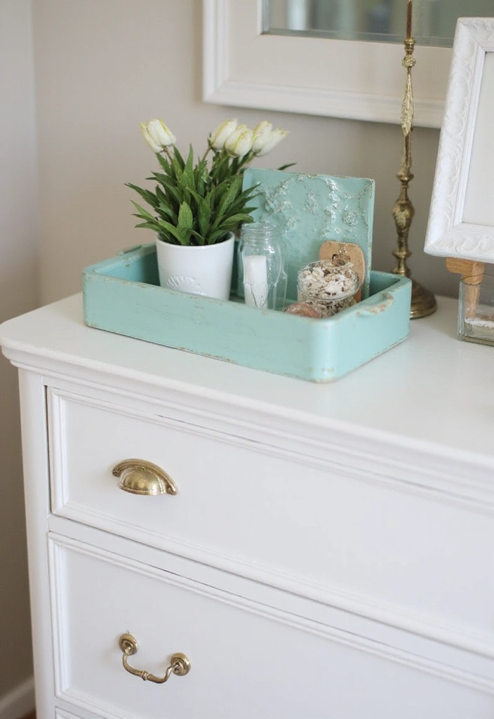 25 Mint Green Bedroom Ideas That Feel Cool & Refreshing - 19. Mint Green Decorative Trays