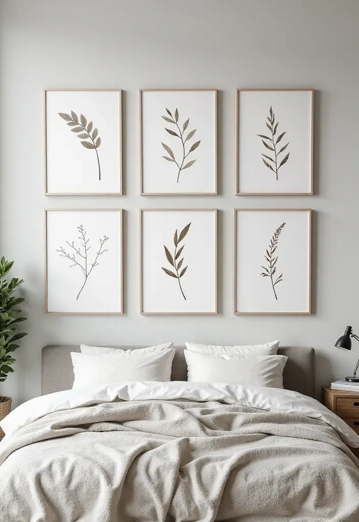 25 Picture Wall Ideas Bedroom Aesthetic Black and White That Inspire You - 4. Nature-Inspired Silhouettes